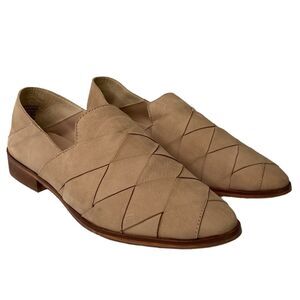 Diba True No Evidence Leather Basket Weave Loafer Shoes 11218 Low Heel Pointy